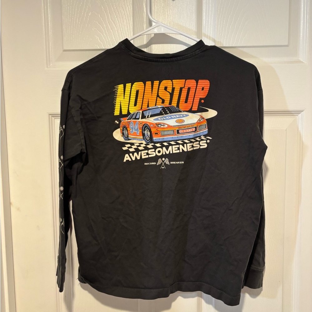 OLD NAVY Charcoal Racing Tee